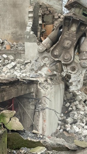 Heavy Machinery in Action: Excavator Demolition