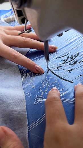Recreating 18th Century Embroidery with Machine: Hand-Guided Stitching