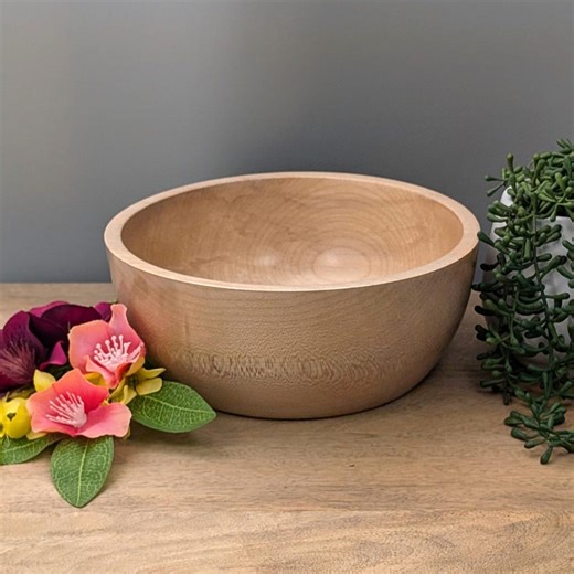 Hand Turned Wooden Sycamore Bowl – Unique Wood Anniversary Gift