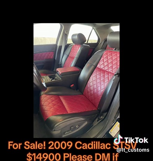 2009 Cadillac STS-V, 112k miles, Supercharged 4.4 Liter V8, Custom Red diamond Interior,Heated seats,SunRoof,20in Chrome Wheels with plenty of rubber on tires,Navigation,Custom Borla Exhaust,Heads up Display on windshield for MPH,aux input,Bluetooth,Bose Sound system,Power Memory seats,Keyless Entry,car manual in glove box, also comes with full size spare. Clean Blue title in hand. $14900 #cadillac #cadillacstsv #forsale #cartok #carflip #makemoney #carsoftiktok #cash #sale