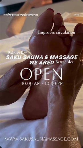 Foot Massage Benefits 👣✨ Treat your feet, relax your whole body! A good foot massage can help: • Relieve foot pain and soreness • Improve blood circulation • Reduce stress and tension • Help your body feel more relaxed • Support better sleep • Ease tired legs after standing or walking all day At Saku Sauna & Massage, our foot massage is perfect for anyone who needs to recharge and feel refreshed. Your feet work hard every day — give them the care they deserve! 💆‍♀️💆‍♂️#WinterParkSpa #SakuMass