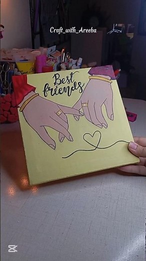 Friendship painting ideas ✨#diy #tutorial #handmade #painting #acrylic #myart #shorts