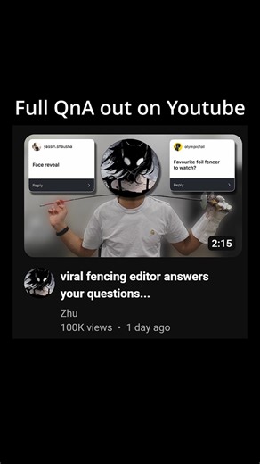 Zhu on Instagram: "How do I select my clips for edits? Watch the full video on YOUTUBE #fencing"