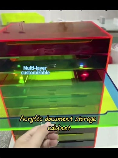 Acrylic file storage cabinet
