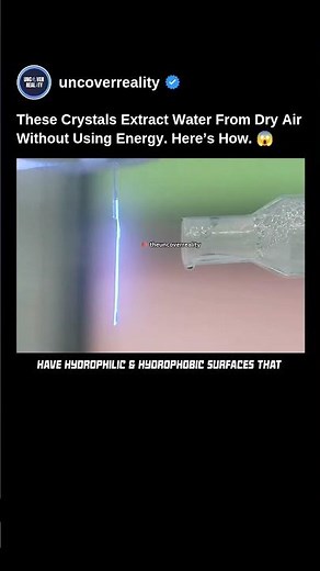 These Crystals Extract Water From Dry Air Without Using Energy. You Won't Believe How #tech #shorts