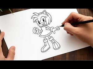 How to Draw Amy Rose (Step by Step) — Easy Sonic Character Drawing Tutorial for Beginners