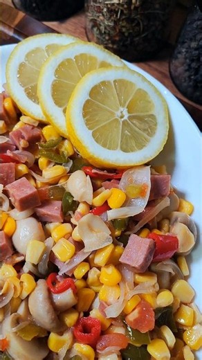 Luncheon Mushroom & Vegetables Skillet | حمسة لانشون دجاج مع مشروم و خضار
