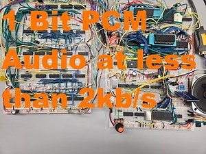1 Bit PCM IRQ audio routine on a Ben Eater 6502 and Worlds Worst Video Card with just a Serial Port!