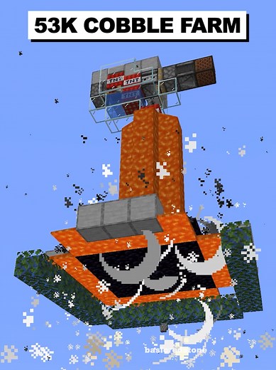 53K Cobblestone Farm for Donut SMP! Download schematics in bio! | cobblestone farm donutsmp