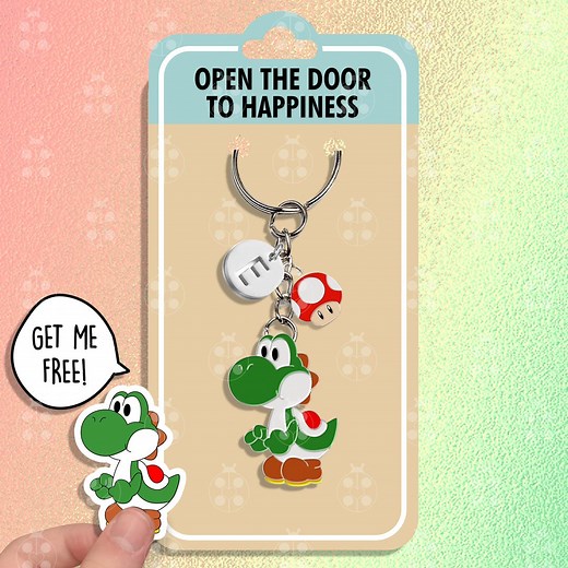 Yoshi Game Keychain Gift Best Friends Keychains Yoshi Mario Funny Keychains Matching Keychains Backpack Keychain Couple Keychain Set - Etsy