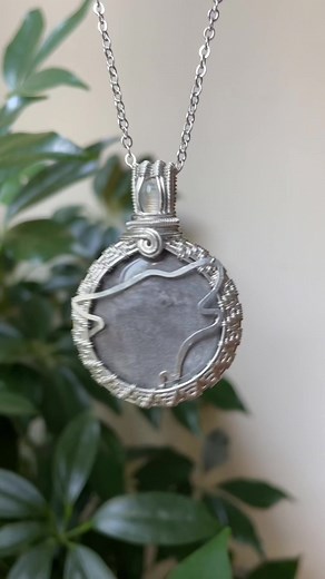 Creating a Sterling Silver Wolf Pendant | Moonstone & Silver Sheen Obsidian