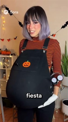 LATINA BELLY HALLOWEEN COSPLAY =😣💦 #latina #argentina #colombiana #chica #cute #belly #bloated #sora