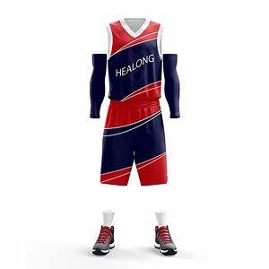 [Hot Item] Hit The Color Design Color Red and Blue Basketball Jersey Uniform Design
