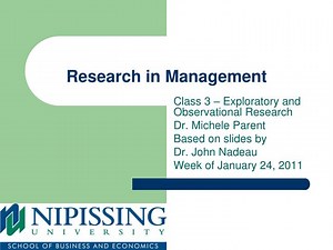 Research in Management - SlideServe