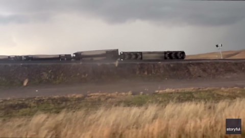 Freight train derails amid tornado-warned storm in Nebraska