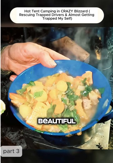 Rescuing Drivers in a Blizzard While Camping