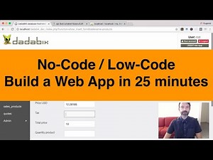 Create a Web Application in 25 minutes without coding, using the DaDaBIK low-code no-code platform