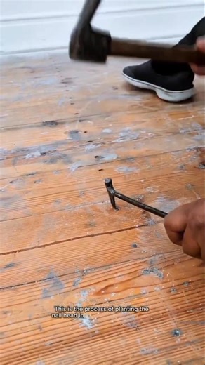 Professional Nail Setting Technique for Wooden Floor Finishing
