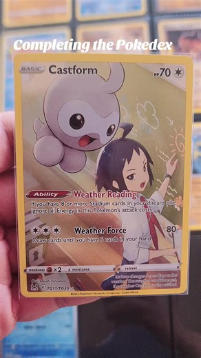 Project Catch Em All Episode 351: Castform National Pokedex Left: 675 Although its form changes with the weather, that is apparently the result of a chemical reaction and not the result of its own free will. #pokemon #nationalpokedex #pokemontcg #pokemonchallenge