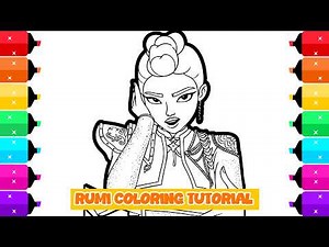 KPop Demon Hunters Coloring Pages | How to Color Rumi