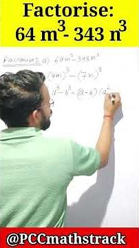 Factorise the polynomial 64m^3 - 343n^3 | kisi bhi expression ko factorise kaise kare | class 9th|