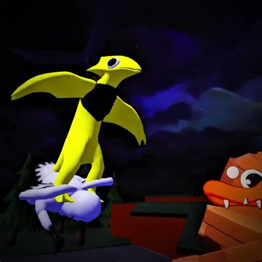 What If I Playing as Owl & Yellow Monster In Rainbow Friends funny moments #rainbowfriends #roblox