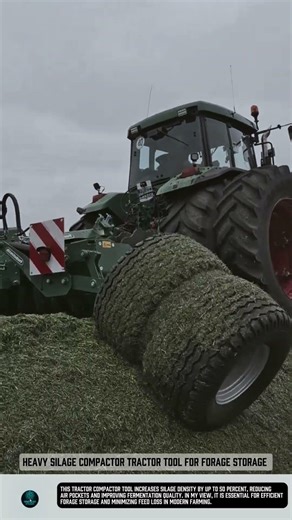Heavy Silage Compactor Tractor tool for forage storage #tools