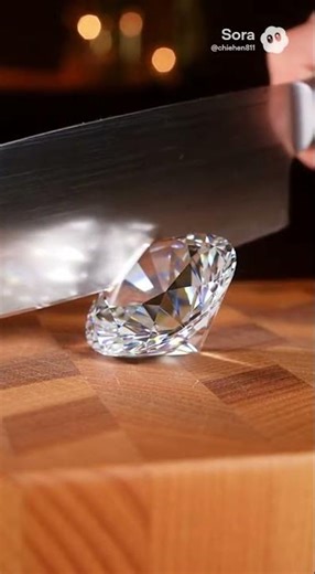 ASMR Knife Slicing Through a Diamond — Sharp, Clean, Unreal Cuts 🔪✨ #aiart #funny #aiアート