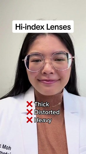 High glssses prescription? Choose Hi-Index for thinner and lighter lenses ✨ #highprescription #highprescriptionlenses #eyeglasses #glasses #eyewear #newglasses #zenni #zennioptical #eyedoctor #eyedoc #fypシ
