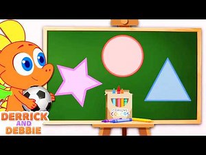 Learn Shapes for Kids | Toddler Learning Videos by Derrick and Debbie