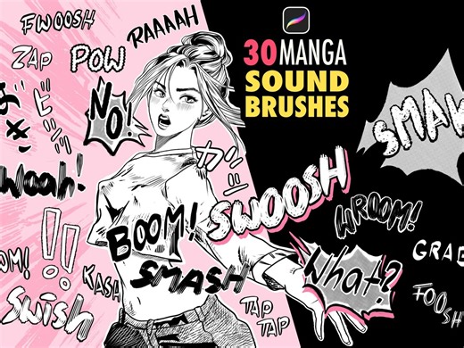 Procreate Manga Sound Effect Brushes - Etsy
