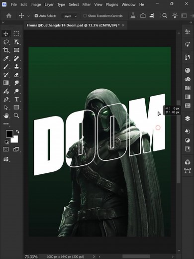 Photoshop: Text Behind Person & See-Through Effects