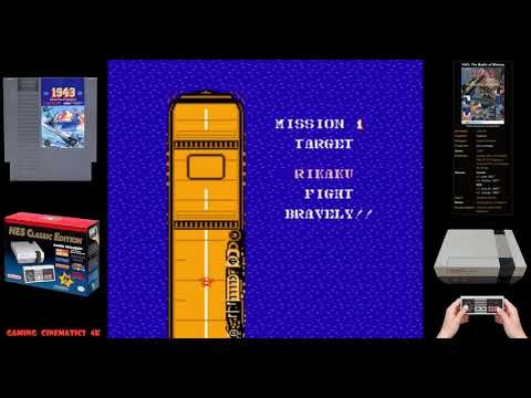 1943 (1988) Nintendo NES video game intro / demo [4K 60FPS UHD]
