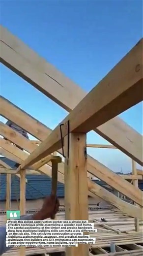 Smart Roof Framing Trick Revealed #Roofing #Construction #DIY