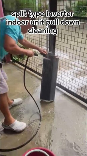 split type inverter indoor unit pull down cleaning