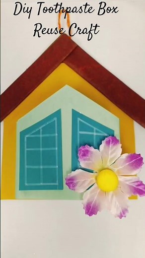 Toothpaste Box Reuse Craft 🍁| Paper Craft Tutorial Ideas 💡| #shorts #diy #handmade #papercraft #art