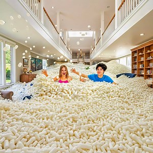 56K views · 1.3K reactions | I FILLED MY ENTIRE HOUSE WITH PACKING PEANUTS! #mrbeast #prank #funnyvideos | Bengali Beast | Facebook