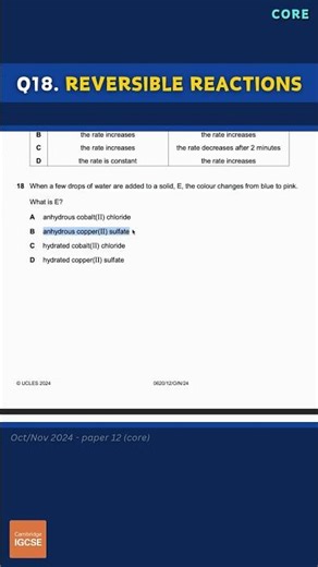 IGCSE Chemistry - Multiple Choice (exams from 2026) #chemistry #exams #revision