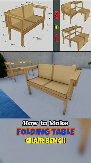 How to Make a Folding Table Chair Bench: DIY Guide