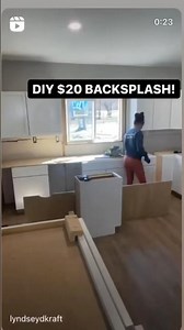 Budget friendly DIY faux brick backsplash #diy #diyprojects #renovation #backsplash #fauxbrick