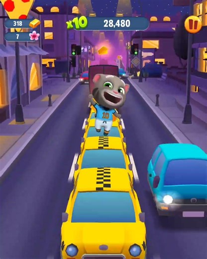 Talking Tom Gold Run Football Tom Runs in Neon City Funny Race Android Gameplay #Shorts
