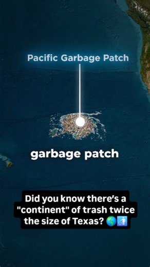 Geography Explained on Instagram: "Did you know there’s a "continent" of trash twice the size of Texas? 🌎🚮 ​#SaveTheOceans #GreatPacificGarbagePatch #OceanPollution #PlasticPollution #Environment"