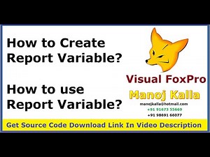 Visual Foxpro how to create report variable | use of report variable outside the report in VFP9