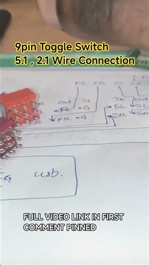 “5.1 / 2.1 Audio Channel Selector 9-Pin Toggle Switch”#audioamplifier #trending #electrical #switch