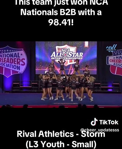 Celebrating NCA Nationals Victory: Lightning and Storm