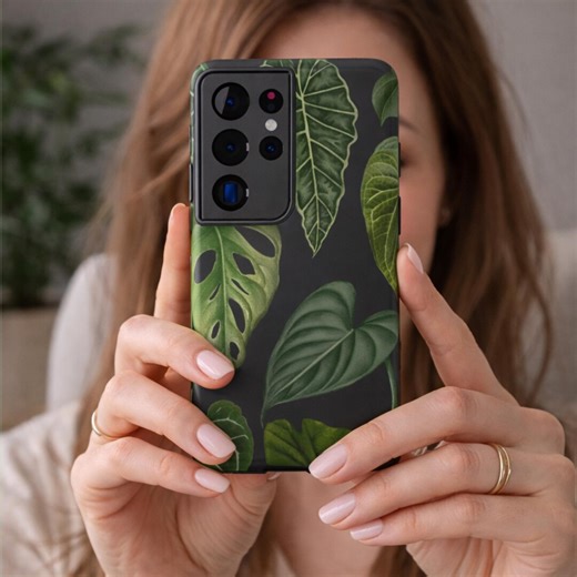 Botanical Phone Case Dark Tropical Leaf Phone Case, Nature Aesthetic iPhone & Samsung Case, Gothic Plant Lover Gift - Etsy