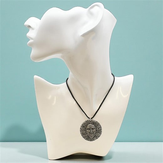 English Made Pewter Green Man Pendant Presented in a Velvet Pouch - Etsy