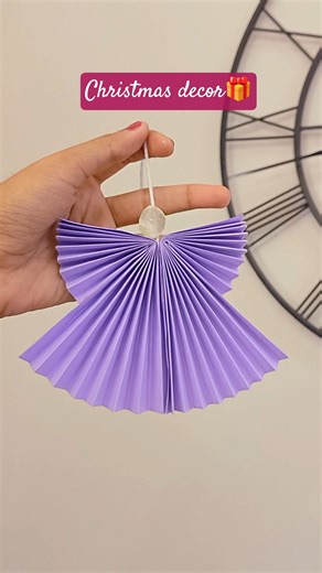 Paper Origami Fairy Christmas Hanging Decor | Aesthetic Holiday Craft #christmas #shorts #newyear