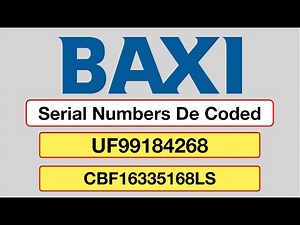 BAXI Serial Numbers — Decoded