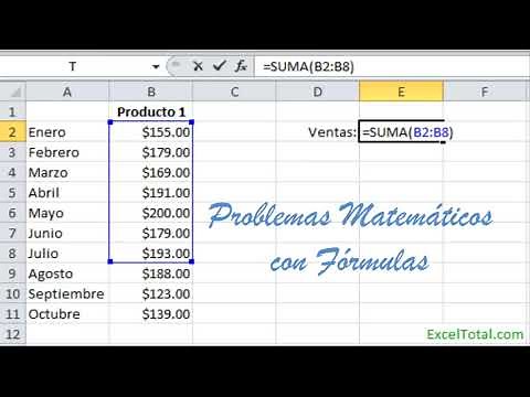 Problemas Matemáticos en Excel